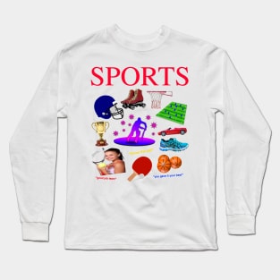 SPORTS! - Cool 90's Design For Those Who Like To Throw The Ball Long Sleeve T-Shirt